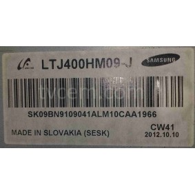 LTJ400HM09-J LED PANEL , SAMSUNG UE40ES5700 UE40ES5500 UE40ES6500 EKRANI