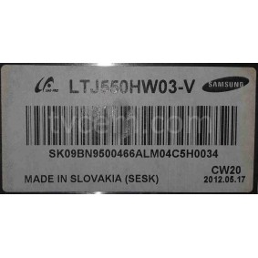 LTJ550HW03-V LED PANEL , SAMSUNG UE55D6000 EKRANI